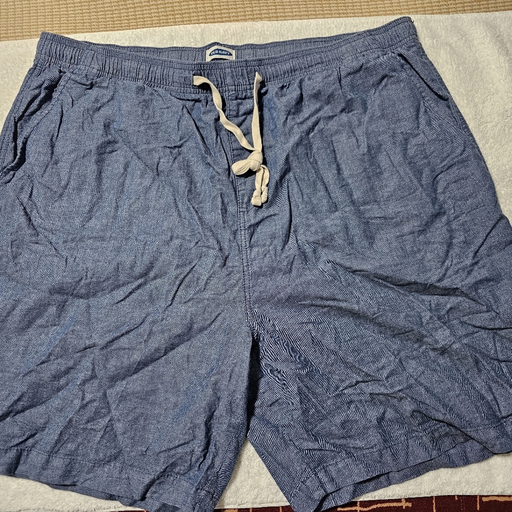 Mens Old Navy Front-tie Shorts | Blue | Size XXL